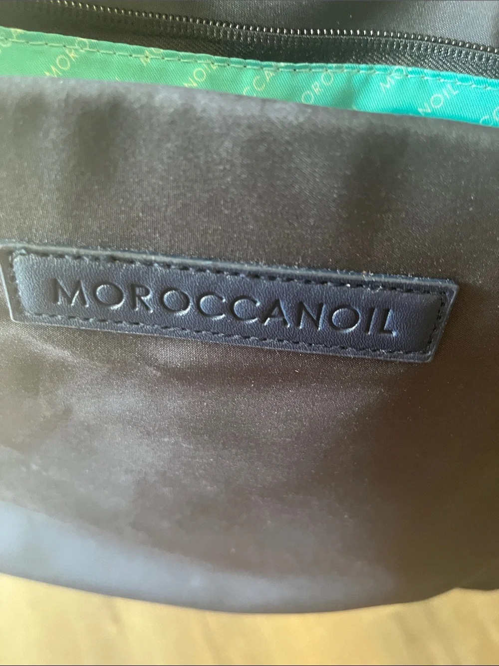 Moroccanoil Black Laptop Tote with Teal Accent